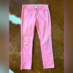 $285 Max Mara Weekend cotton candy pink mid rise slim jeans 10